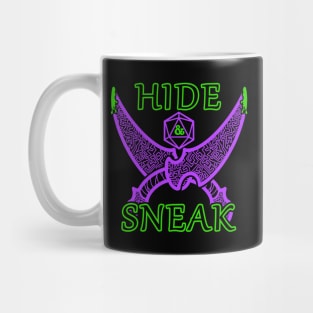 Hide and Sneak Rogue Thief Class Poison Daggers Funny Dungeon Tabletop RPG Mug